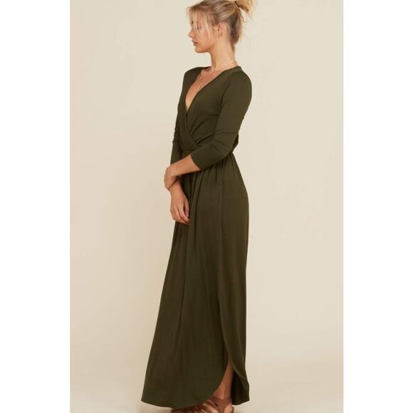 Annabelle Women's Curve Hemline Wrap Maxi XL - Black - Picture 2 of 13